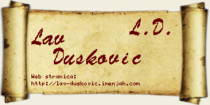 Lav Dušković vizit kartica